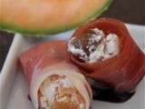 Rouleaux de jambon melon & figues