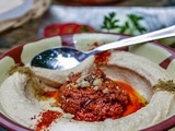 Houmous avec muhamara, mezze, apéro (Liban, Turquie...)