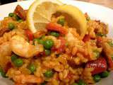 Salade riz comme une paella, à la plancha (Espagne)