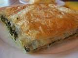 Spanakopita - borek, feuilleté aux épinards et feta - (Grèce)