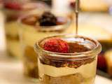 Tiramisu à la rhubarbe et aux fraises, en verrine ou  in jar 