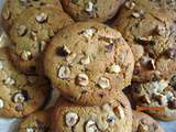 Cookies aux noisettes, chocolat et praliné