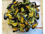 Moules à la crème et aux épices