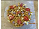 Salade de pois chiches, tomates cerises et feta