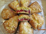 Scones ricotta, citron vert et framboises