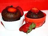 Fondant chocolat-fraises