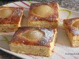 Gateau brioché aux poires et au flan ,pâte levée