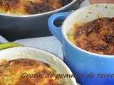 Gratin de pomme de terre vache qui rit et ciboulette,gratin en mini cocotte