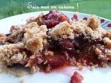 Crumble rose aux quetsches