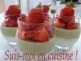 Panne Cotte Vanille & Basilic, Fraises Gariguettes