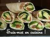 Wraps saumon fumé & avocat à l'aneth et citron vert