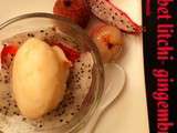 Sorbet litchi-gingembre