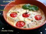 Clafoutis de Tomates cerises Au Basilic et Mozarella