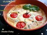 Clafoutis de Tomates cerises Au Basilic et Mozarella