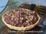 Tartelette à la crème au chocolat et au pralin