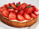 Tarte aux fraises sur sablé breton