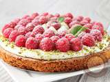 Tarte menthe framboise