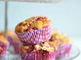 Muffins chocolat blanc et framboise