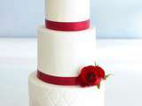 Wedding cake blanc et rouge