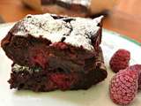 Brownie fondant aux framboises