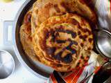 Parathas farcis aux patates douces, pommes de terre et Tomme de Savoie