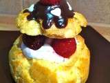 Choux à la crème aux Framboises