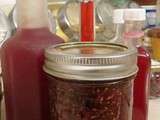 Chutney de framboises, vinaigre de cidre et poivre rose