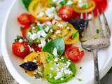 Carpaccio de tomates anciennes et feta