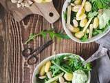 Gnocchi à la roquette et crème de feta