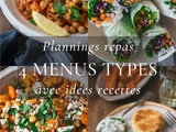 Plannings repas à la semaine : 4 menus types avec idées recettes