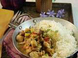 Poulet curry et lait de coco