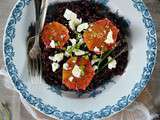 Salade de riz noir à la feta et orange sanguine