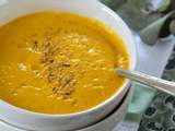 Soupe de carotte, butternut, curcuma et orange