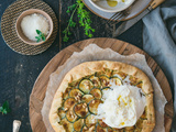 Tarte courgette au pesto et burrata