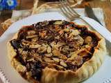 Tarte poire, chocolat et amandes