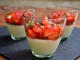 Panna Cotta aux Fraises et au Basilic