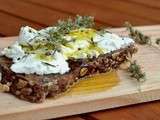 Tartine de Chèvre Frais, Sarriette et Huile d'Olive