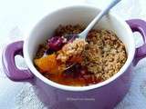 Crumble de pêches, mangues, mirabelles #vegan #sansgluten