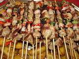 Brochettes de porc a la plancha