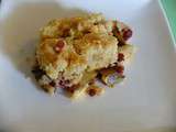 Crumble pomme-rhubarbe aux airelles