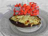 Plat : Aubergines farcies Morbier, Petits-Suisses et oignons