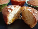 Muffins américains à la mangue fraîche caramélisée au miel