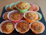 Muffins salés à base de pommes de terre, courgette, jambon et fromage fumé. Pour un apéro original