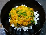 Plat indien : Dahl de lentilles corail aux épinards et épices