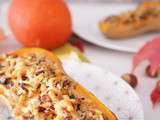 Courge butternut farcie aux champignons, noisettes et parmesan