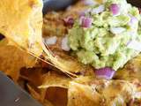 Nachos au boeuf, cheddar et guacamole