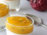 Panna cotta au coulis exotique mangue et passion