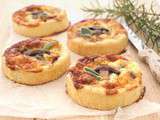 Mini quiches champignons, oignons et sauge