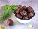 Truffes croustillantes chocolat au lait, passion et pralin