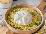 Orzotto aux petits-pois & burrata